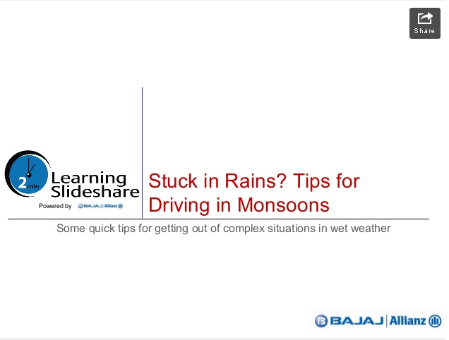 Smart Tips for Driving in Rains