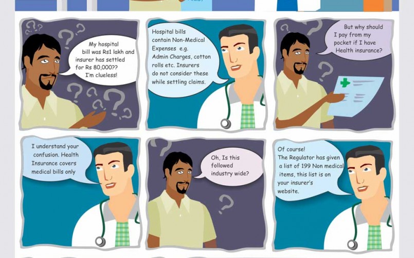 Learn about non-medical expenses in health insurance with this comic-strip