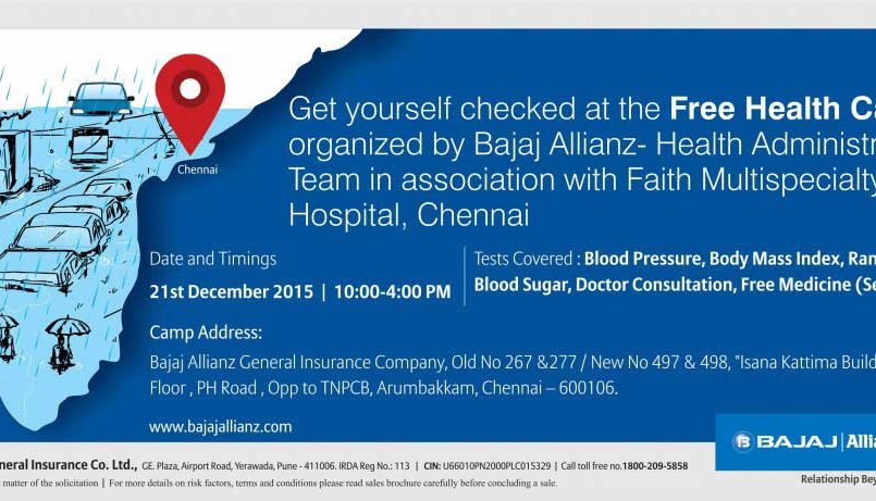 Free Health Camp in Chennai