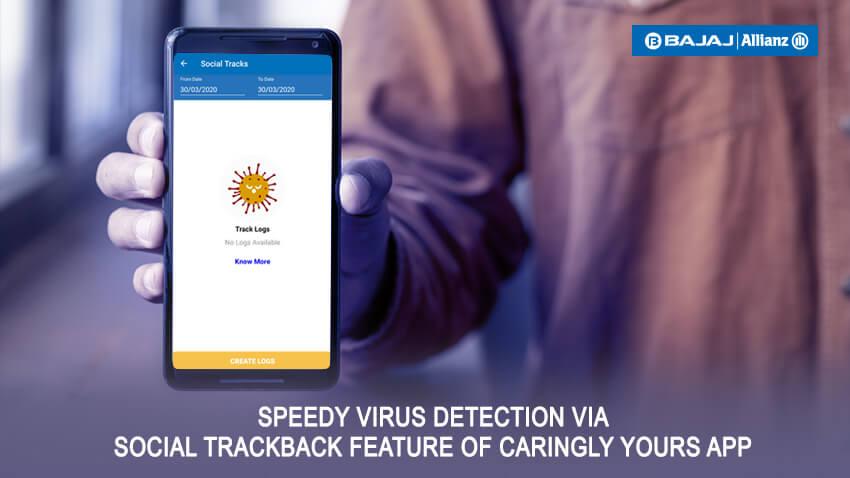 Coronavirus transmission detection using Social Trackback feature of Caringly Yours app